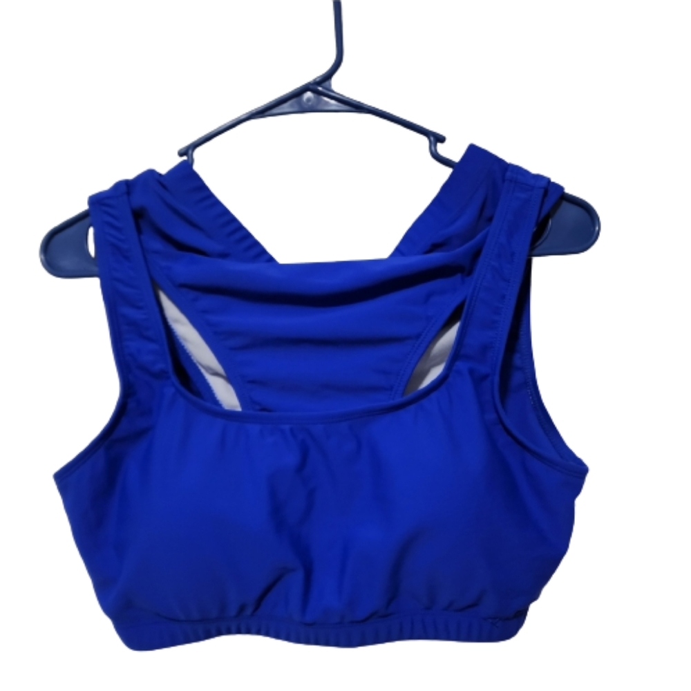 Womens High Waisted Blue Bikini Set Size Large